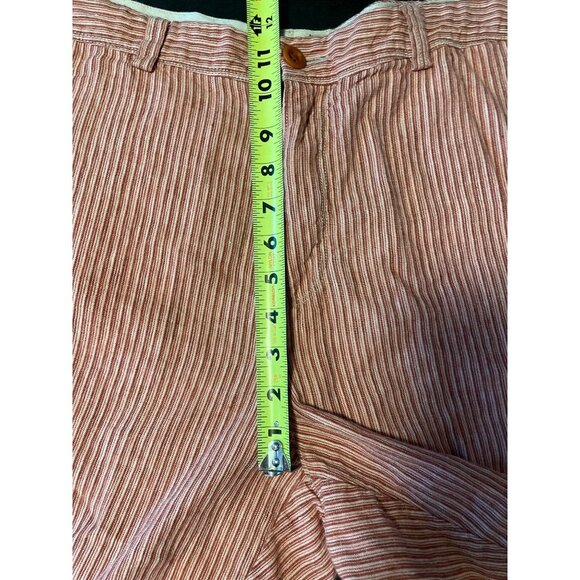 Tommy Bahama Red White Vertical Striped Mens Linen Shorts Sz 40 - Picture 7 of 10